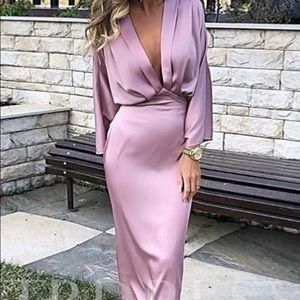 Beautiful satin purple dress